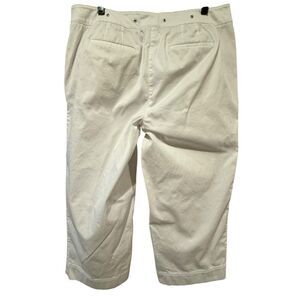 Talbots Women’s Wide Crop Pants Plus Size White Size 16
